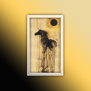 Black Horse Chinese Painting 1