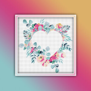 Floral Heart Frame 3