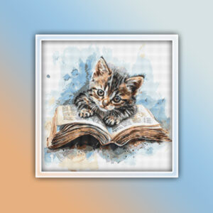 Cat on a Book 1
