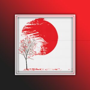 Japanese Tree and Sun 1